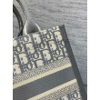 Borse Imitazioni Dior piccola Book Tote con tracolla Tela Dior Oblique grigia