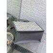 Borse Imitazioni Dior piccola Book Tote con tracolla Tela Dior Oblique grigia