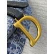 Borsa Dior Saddle con tracolla Blue Denim Oblique Jacquard