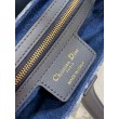 Borsa Dior Saddle con tracolla Blue Denim Oblique Jacquard