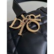 Borse Firmate Replica grande Dior Toujours Pelle di vitello Macrocannage nera