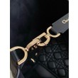 Borse Firmate Replica grande Dior Toujours Pelle di vitello Macrocannage nera