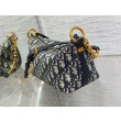 Borsa hobo Dior Diorstar con catena Jacquard blu obliquo