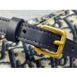 Borsa hobo Dior Diorstar con catena Jacquard blu obliquo