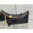 Bora Pari all'originale replica hobo Dior Diorstar con catena Pelle di vitello stropicciata nera