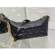 Bora Pari all'originale replica hobo Dior Diorstar con catena Pelle di vitello stropicciata nera