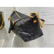 Bora Pari all'originale replica hobo Dior Diorstar con catena Pelle di vitello stropicciata nera