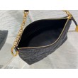 Bora Pari all'originale replica hobo Dior Diorstar con catena Pelle di vitello stropicciata nera