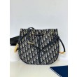 Borsa media Dior Nolita Jacquard blu Dior Oblique