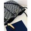 Borsa media Dior Nolita Jacquard blu Dior Oblique