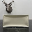 Borsa tote Dior media a libro con tracolla Pelle di vitello macrocannage bianca