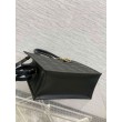 Borse Replica tote Dior media a libro con tracolla Pelle di vitello macrocannage nera