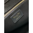 Borse Replica tote Dior media a libro con tracolla Pelle di vitello macrocannage nera