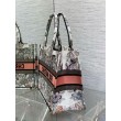 Borse Imitazioni tote Dior media con libro Farfalla intorno al mondo ricamato