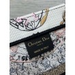 Borse Imitazioni tote Dior media con libro Farfalla intorno al mondo ricamato