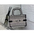 Borsa tote Dior Mini Book Micro ricamo pied de poule