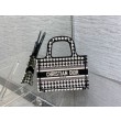 Borsa tote Dior Mini Book Micro ricamo pied de poule