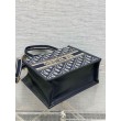Borse Replica tote Dior piccola per libri con tracolla in tela blu Dior Oblique