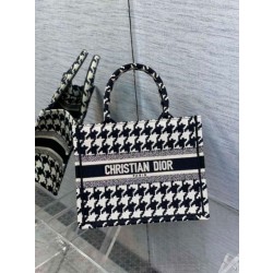 Borsa Replica 1:1 tote Dior piccola per libri Micro ricamo pied de poule