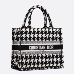 Borsa Replica 1:1 tote Dior piccola per libri Micro ricamo pied de poule