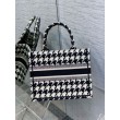 Borsa Replica 1:1 tote Dior piccola per libri Micro ricamo pied de poule