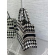 Borsa Replica 1:1 tote Dior piccola per libri Micro ricamo pied de poule