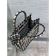 Borsa Replica 1:1 tote Dior piccola per libri Micro ricamo pied de poule