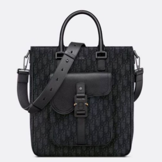 Borse Replica Alta Qualità tote Dior Saddle Nera Dior Oblique Jacquard Nera