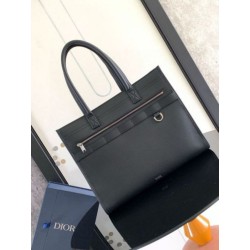 Borse Replica Alta Qualità tote Dior Safari Pelle di vitello granulata nera