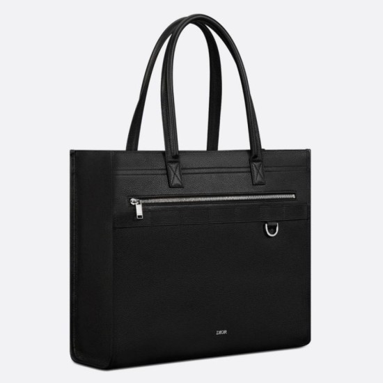 Borse Replica Alta Qualità tote Dior Safari Pelle di vitello granulata nera
