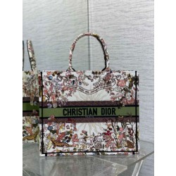 Borsa tote grande Dior Book Ricamo Dior 4 Saisons Automne Soleil