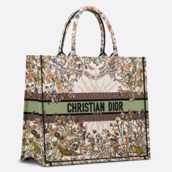 Borsa tote grande Dior Book Ricamo Dior 4 Saisons Automne Soleil