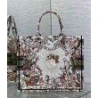 Borsa tote grande Dior Book Ricamo Dior 4 Saisons Automne Soleil