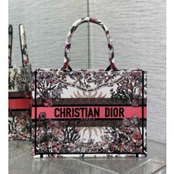 Borse Replica Alta Qualità tote media Dior Book Ricamo Dior 4 Saisons Printemps Soleil