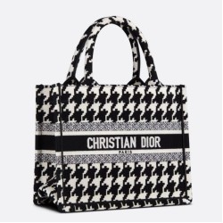 Replica Perfette Borsa  1:1 tote Dior piccola per libri Micro ricamo pied de poule imitazioni
