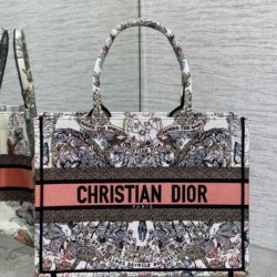 Borse Imitazioni tote Dior media con libro Farfalla intorno al mondo ricamato Replica qualità specchio Replica Perfette Borse Imitazioni tote Dior media con libro Farfalla intorno al mondo ricamato imitazioni