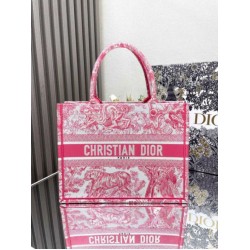 Dior Medium Dioriviera Book Tote Pink Toile de Jouy Embroidery Dior Medium Dioriviera Book Tote Pink Toile de Jouy Embroidery