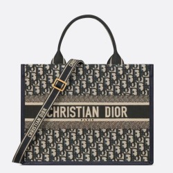 Replica Perfette Bora Pari all'originale replica tote Dior media per libri con tracolla in tela blu Dior Oblique imitazioni