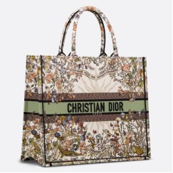 Replica Perfette Borsa tote grande Dior Book Ricamo Dior 4 Saisons Automne Soleil imitazioni