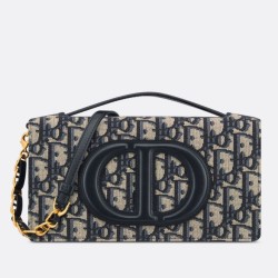 Dior CD Signature Mini Bag Blue Oblique Jacquard