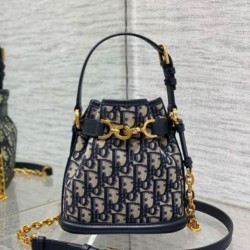 Replica Perfette Dior C'est Small Bag Blue Oblique Jacquard imitazioni