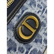 Dior 30 Montaigne Mini Vanity Case Blu Denim Oblique Jacquard