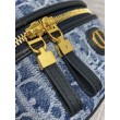 Dior 30 Montaigne Mini Vanity Case Blu Denim Oblique Jacquard