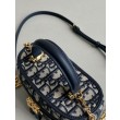 Dior 30 Montaigne Mini Vanity Case Blu Oblique Jacquard