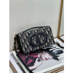 Dior CD Signature Mini Bag Blue Oblique Jacquard