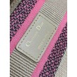 Dior Dioriviera Lady D-Lite Medium Bag Raffia con ricamo Toile de Jouy Sauvage rosa