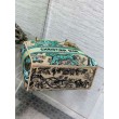 Dior Dioriviera Lady D-Lite Medium Bag Raffia con ricamo Toile de Jouy Sauvage verde
