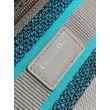 Dior Dioriviera Lady D-Lite Medium Bag Raffia con ricamo Toile de Jouy Sauvage verde