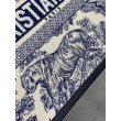 Dior Media Book Tote Bag con Tracolla Blu Ricamo Toile de Jouy Sauvage