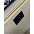Dior Media Book Tote Bag con Tracolla Blu Ricamo Toile de Jouy Sauvage